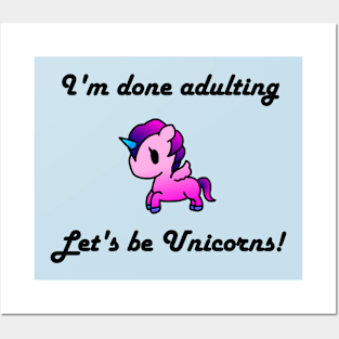 Let's Be Unicorns Posters and Art